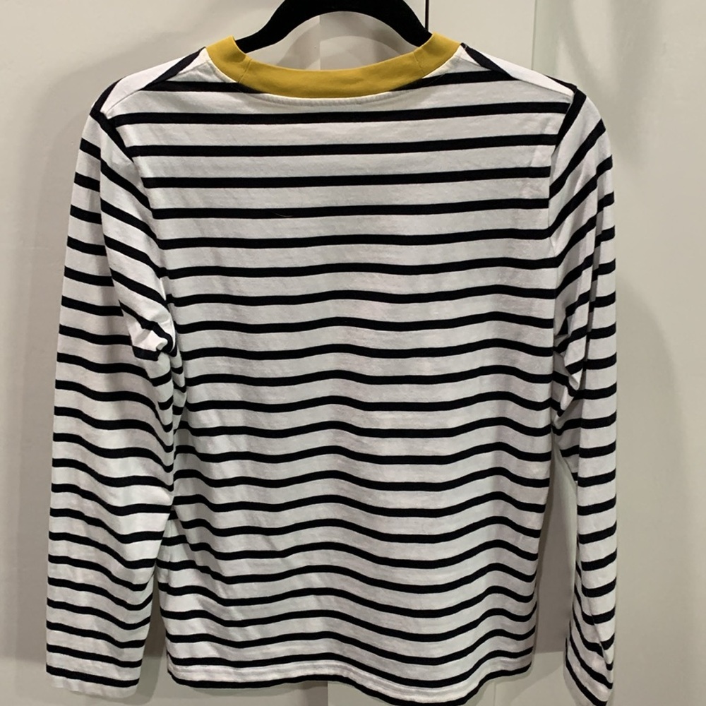 COS Striped Long Sleeve Tee with Yellow Accent - Picture 2 of 5